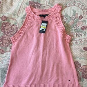 Tommy Hilfiger Pink Knit Sleeveless Sweater